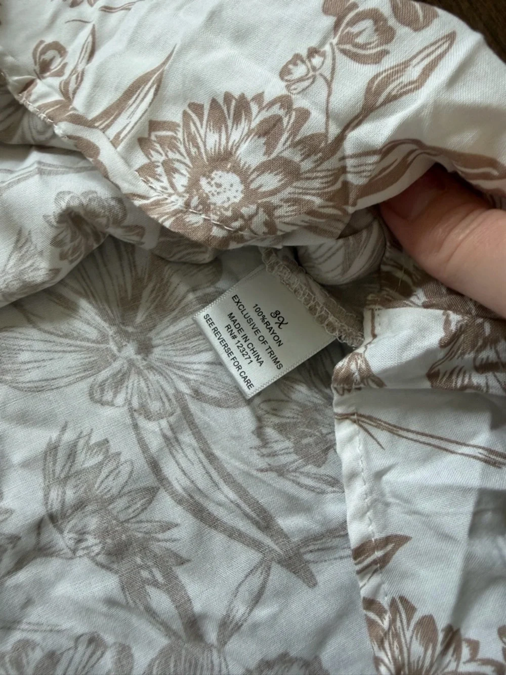 Justify Beige Floral Maxi Dress with Button Detail - Picture 5 of 7